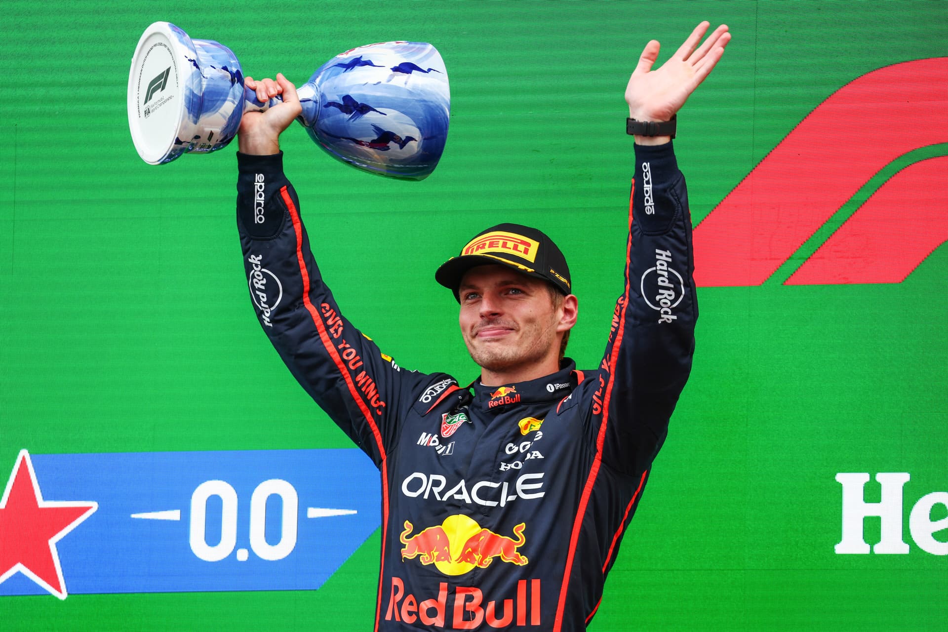 Max Verstappen tijdens zijn thuisrace